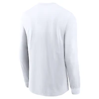 T-shirt à manches longues Nike Texas Longhorns Basketball Icon Two-Hit pour homme, blanc