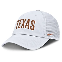 Casquette ajustable Nike blanche Texas Longhorns Club Campus Trucker pour homme