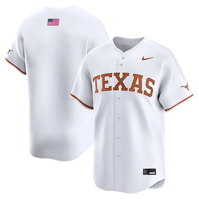 Men's Nike White Texas Longhorns College Limited Baseball Jersey