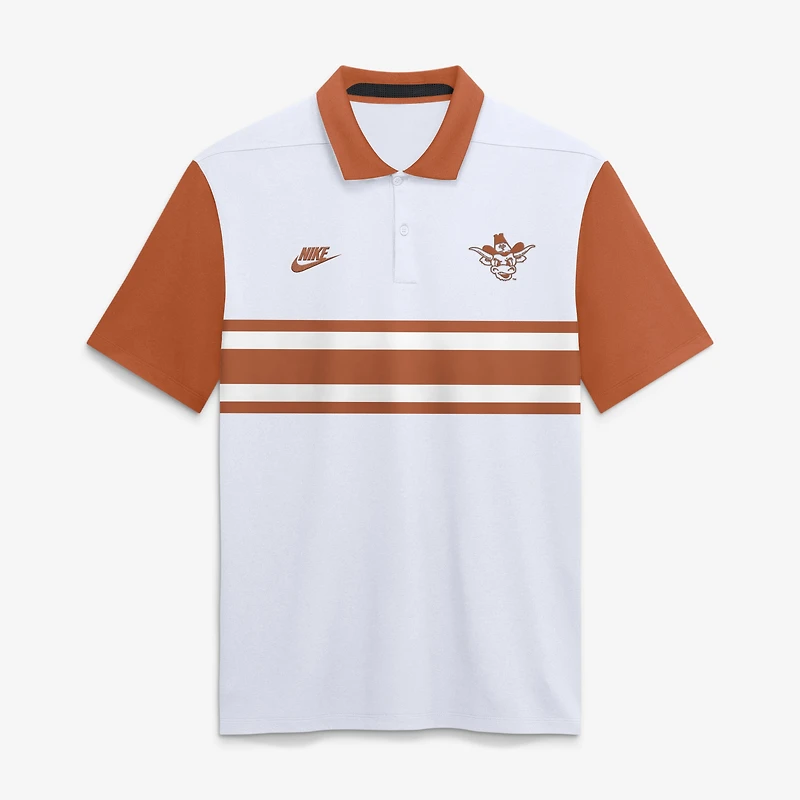 Men's Nike White Texas Longhorns Legacy Vapor Logo Dri-FIT Polo