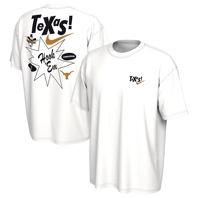 T-shirt Nike Max90 blanc pour homme des Texas Longhorns