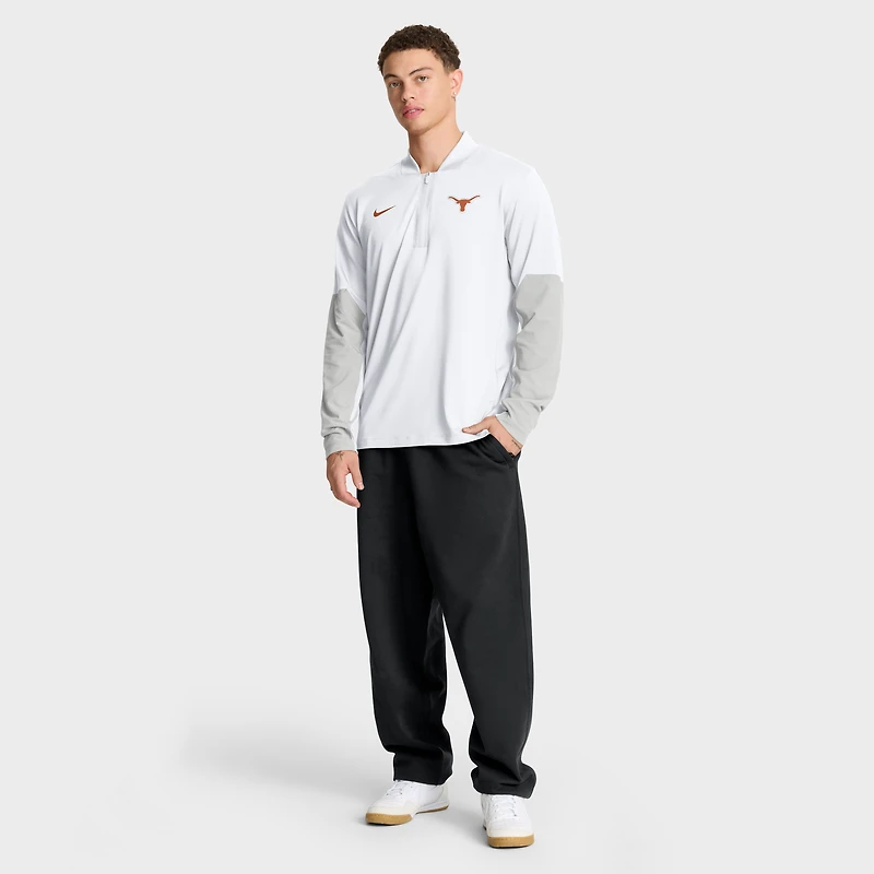 Men's Nike White Texas Longhorns One Goal Performance Half-Zip Pullover