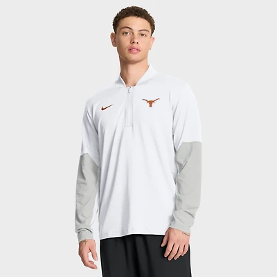 Pull Nike blanc Texas Longhorns One Goal Performance à demi-zip pour homme