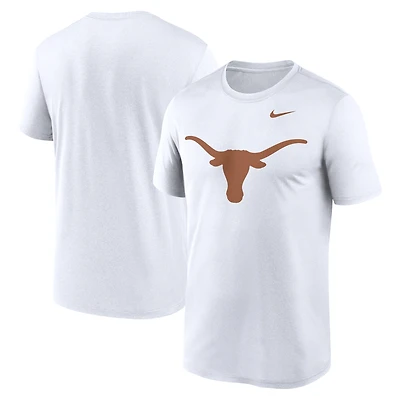 T-shirt Nike Texas Longhorns Primetime Legend Logo pour homme, blanc