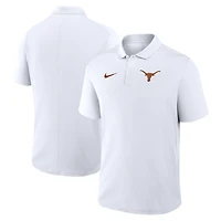 Polo Nike blanc Texas Longhorns Primetime Victory pour homme avec logo principal