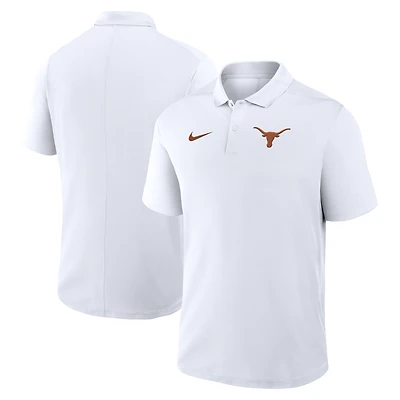 Men's Nike White Texas Longhorns Primetime Victory Primary Logo Performance Polo