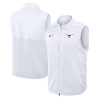 Gilet zippé Nike blanc Texas Longhorns Primetime Victory Therma-FIT pour homme