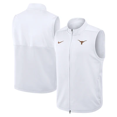 Men's Nike White Texas Longhorns Primetime Victory Therma-FIT Full-Zip Vest