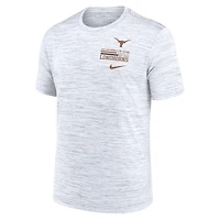 T-shirt Nike blanc Texas Longhorns Velocity Stacked Performance pour homme
