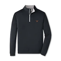 Men's Peter Millar  Black Texas Longhorns Perth Quarter-Zip Sweatshirt