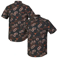 Men's Reyn Spooner Black Texas Longhorns Kekai Classic Tri-Blend Button-Down Shirt