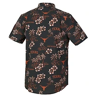 Chemise boutonnée classique Kekai Tri-Blend pour homme, modèle Reyn Spooner, Texas Longhorns, noire