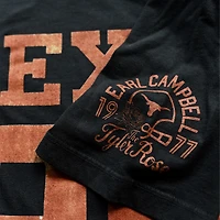 Men's Roots of Fight Earl Campbell Black Texas Longhorns Name & Number T-Shirt