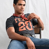 Men's Roots of Fight Earl Campbell Black Texas Longhorns Name & Number T-Shirt