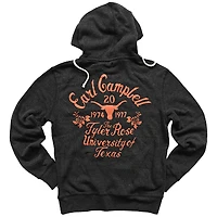 Men's Roots of Fight Earl Campbell Black Texas Longhorns Tyler Rose Name & Number Hoodie