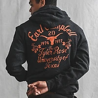 Men's Roots of Fight Earl Campbell Black Texas Longhorns Tyler Rose Name & Number Hoodie