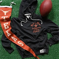 Men's Roots of Fight Earl Campbell Black Texas Longhorns Tyler Rose Name & Number Hoodie