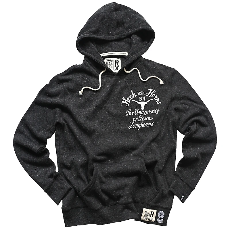 Men's Roots of Fight Ricky Williams Black Texas Longhorns Tornado Name & Number Hoodie