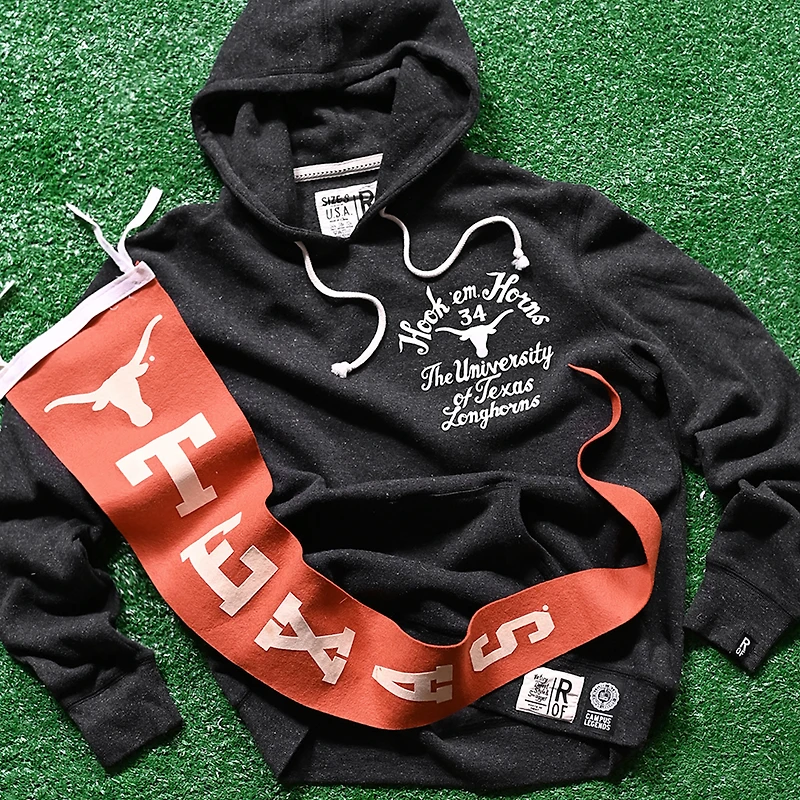 Men's Roots of Fight Ricky Williams Black Texas Longhorns Tornado Name & Number Hoodie