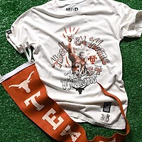 Men's Roots of Fight Ricky Williams White Texas Longhorns Name & Number T-Shirt