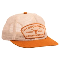 Men's Tan/Texas Orange Howler Brothers x Texas Longhorns Feedstore Mesh Trucker Adjustable Hat