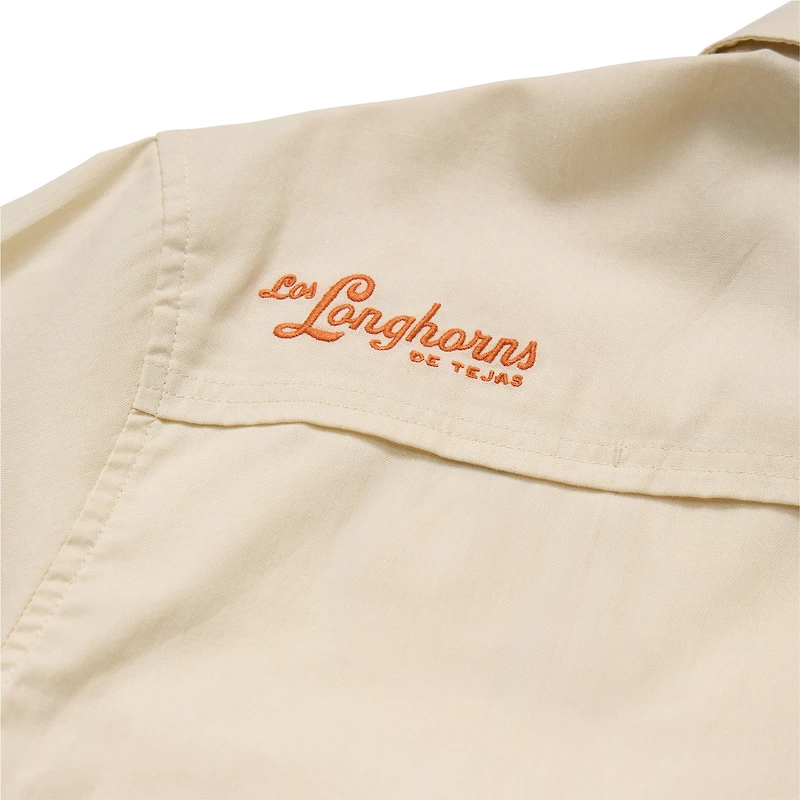 Chemise à manches longues et boutons-pression Gaucho pour homme, couleur beige, Texas Longhorns x Howler Brothers