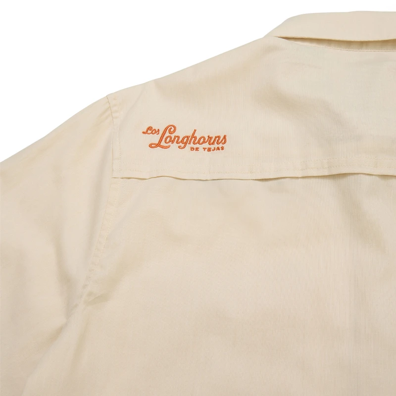 Chemise à manches longues et boutons-pression Gaucho pour homme, couleur beige, Texas Longhorns x Howler Brothers