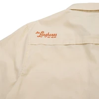 Chemise à manches longues et boutons-pression Gaucho pour homme, couleur beige, Texas Longhorns x Howler Brothers