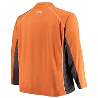 Veste raglan à quart de zip texturée Texas Longhorns Big & Tall pour hommes