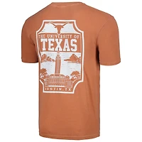 T-shirt orange confort pour homme avec badge campus Texas Longhorns