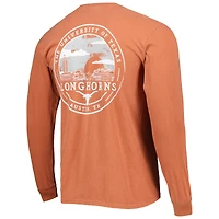 Men's Texas Orange Longhorns Circle Campus Scene Long Sleeve T-Shirt