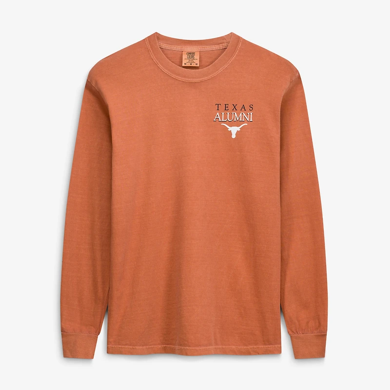 Men's  Texas Orange Longhorns Circle Seal Alumni Long-Sleeve T-Shirt