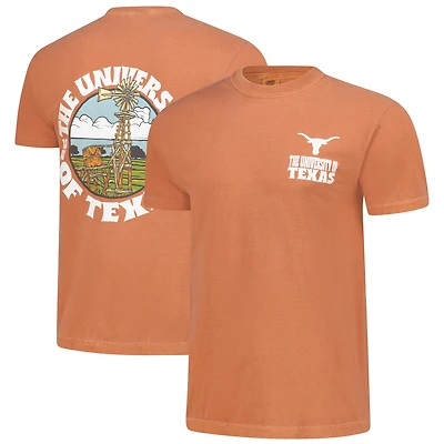 Men's  Texas Orange Longhorns Comfort Colors Thick Lined Landscape T-Shirt