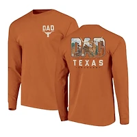 Men's Texas Orange Longhorns Father's Day Campus Drawing Long Sleeve T-Shirt