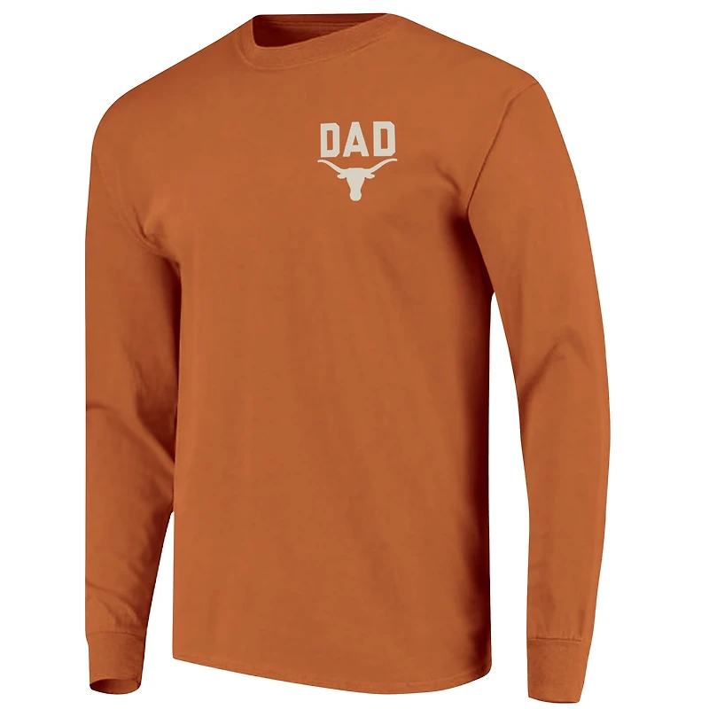 Men's Texas Orange Longhorns Father's Day Campus Drawing Long Sleeve T-Shirt