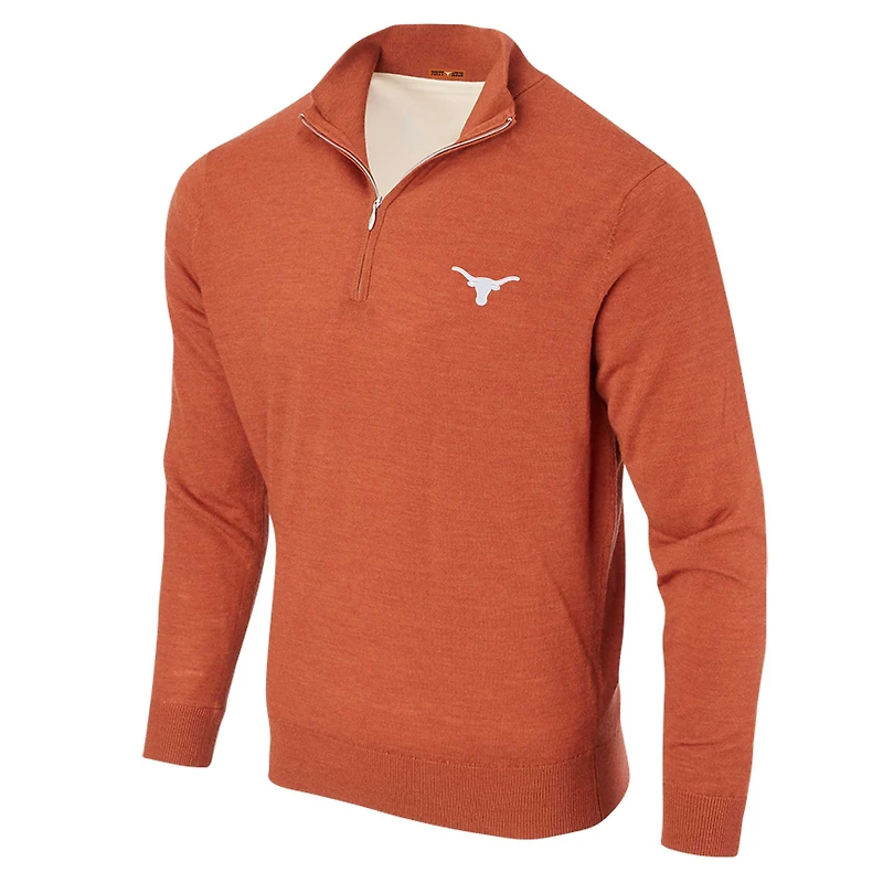 Men's Texas Orange Longhorns Forty Acres Chitown Merino Half-Zip Top