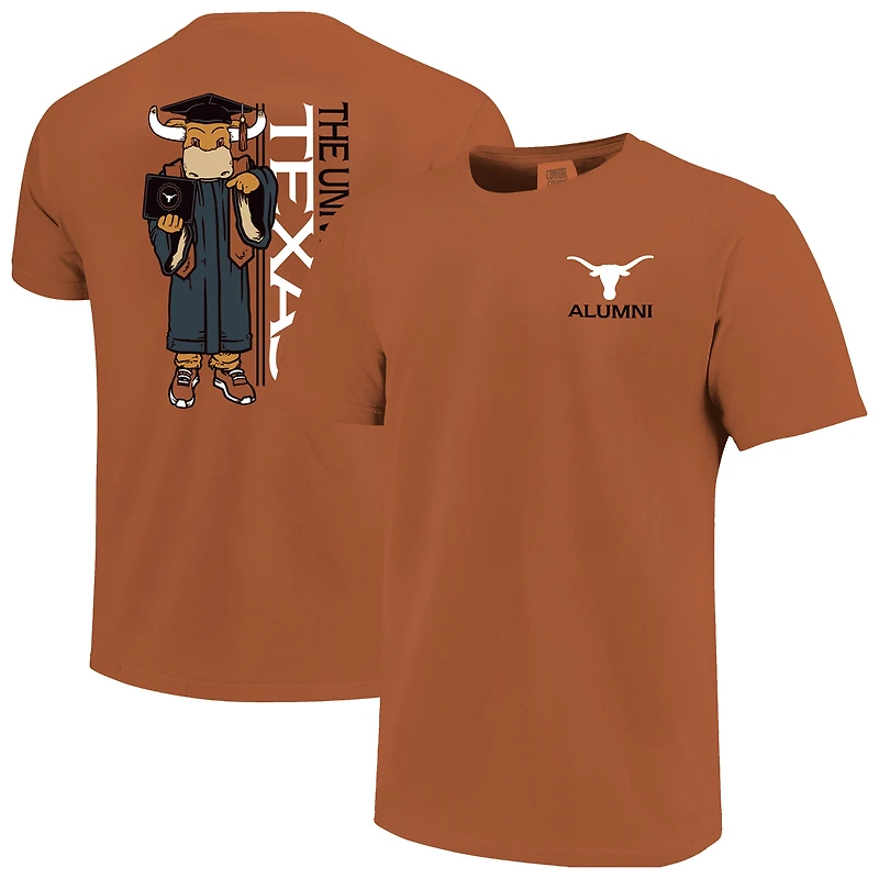 Men's Texas Orange Longhorns Mascot Grad Achievement Unlocked T-Shirt