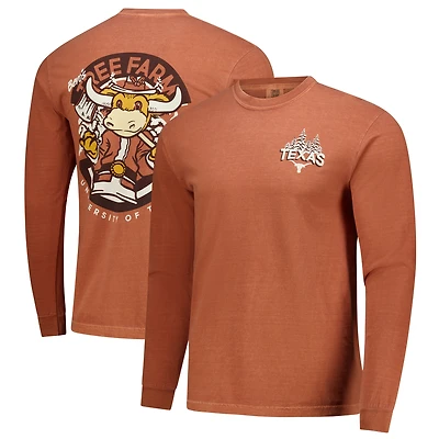 Men's  Texas Orange Longhorns Tree Farm Comfort Colors Long-Sleeve T-Shirt