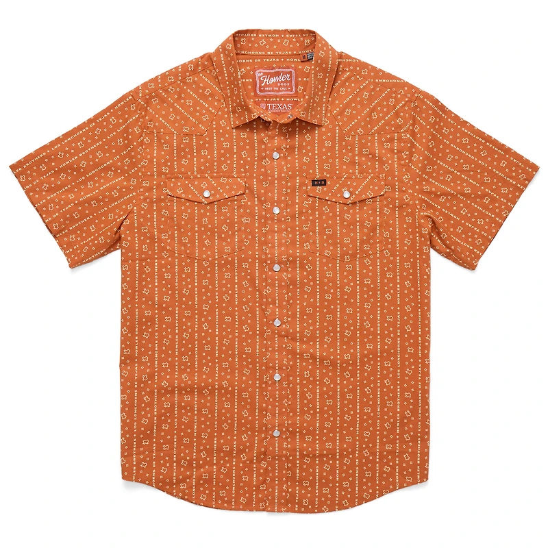Chemise à boutons-pression complète Texas Orange Longhorns x Howler Brothers pour homme