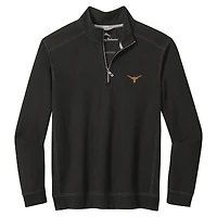 Haut zippé quart de tour Tommy Bahama noir Texas Longhorns Montego Bay pour homme