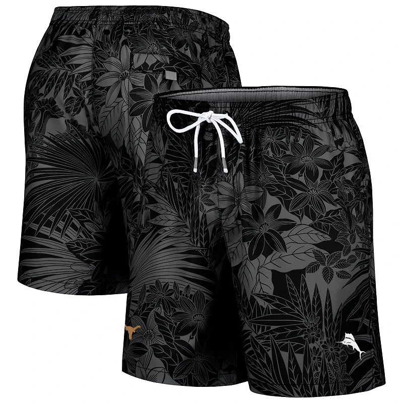 Short de bain Tommy Bahama noir pour homme, Texas Longhorns, Santiago Palms