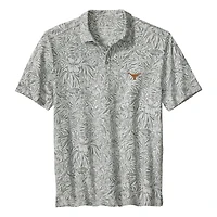 Polo Tommy Bahama gris Texas Longhorns IslandZone Wild Hibiscus Tri-Blend pour homme