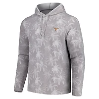 Men's Tommy Bahama Gray Texas Longhorns Palm Frenzy Hoodie Long Sleeve T-Shirt