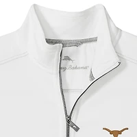 Veste Tommy Bahama blanche pour homme, Texas Longhorns, Montego Bay, demi-zippée