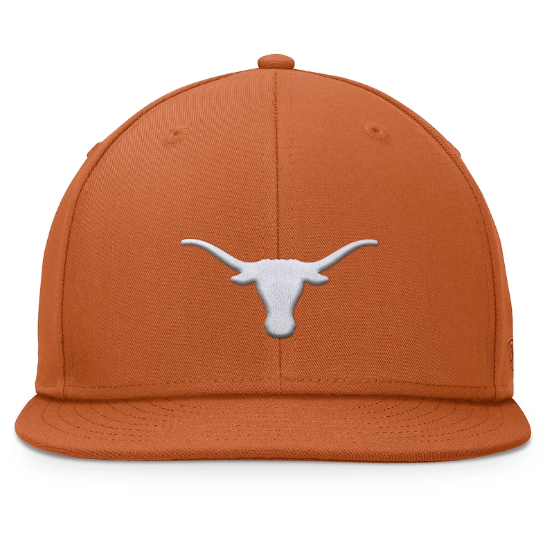 Casquette Snapback fondamentale Top of the World Texas Orange Texas Longhorns pour hommes