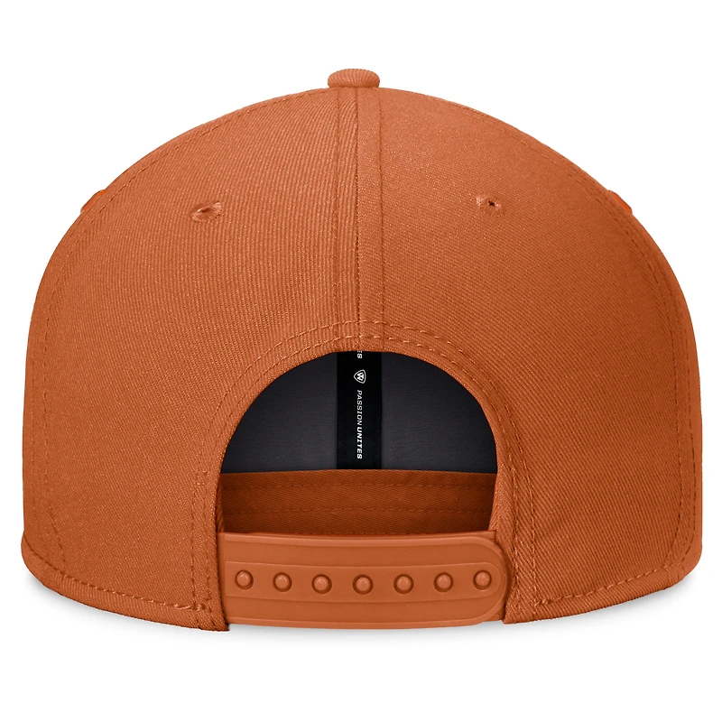 Casquette Snapback fondamentale Top of the World Texas Orange Texas Longhorns pour hommes