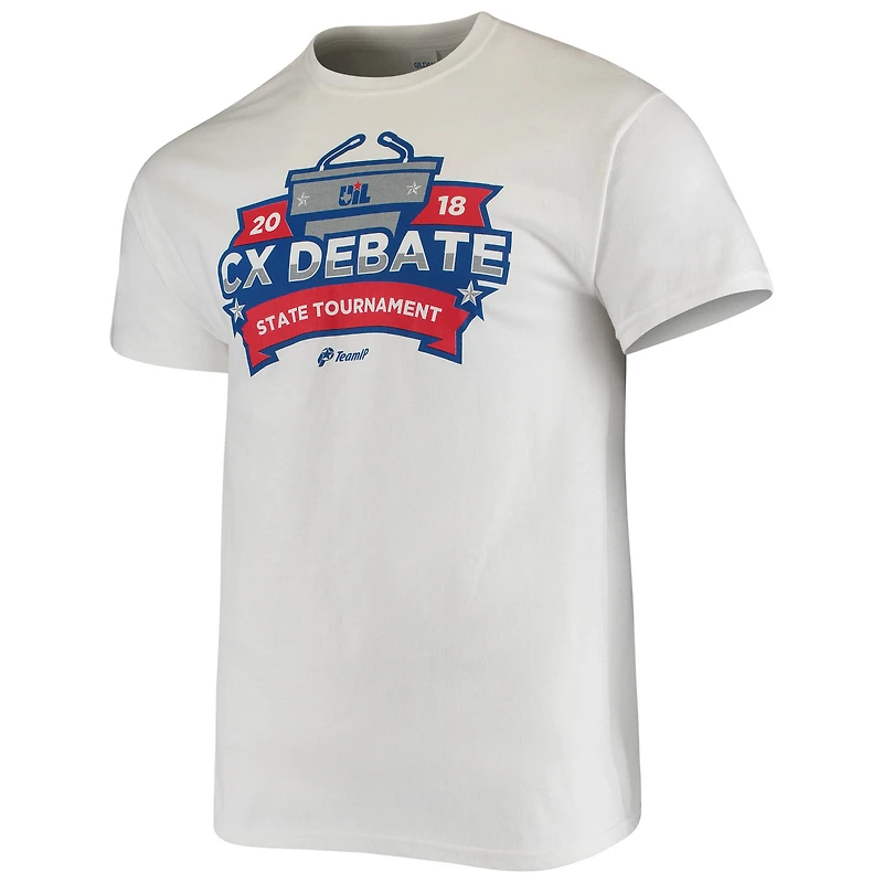 Men's White 2018 CX Debate State Tournament T-Shirt