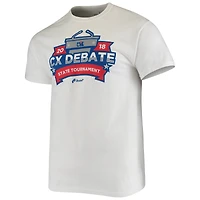 Men's White 2018 CX Debate State Tournament T-Shirt
