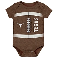 Body de football Texas Longhorns Catch Me pour nouveau-né et bébé marron