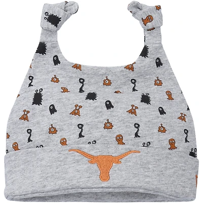 Bonnet à revers New Era gris chiné avec motif Texas Longhorns pour nouveau-né et bébé
